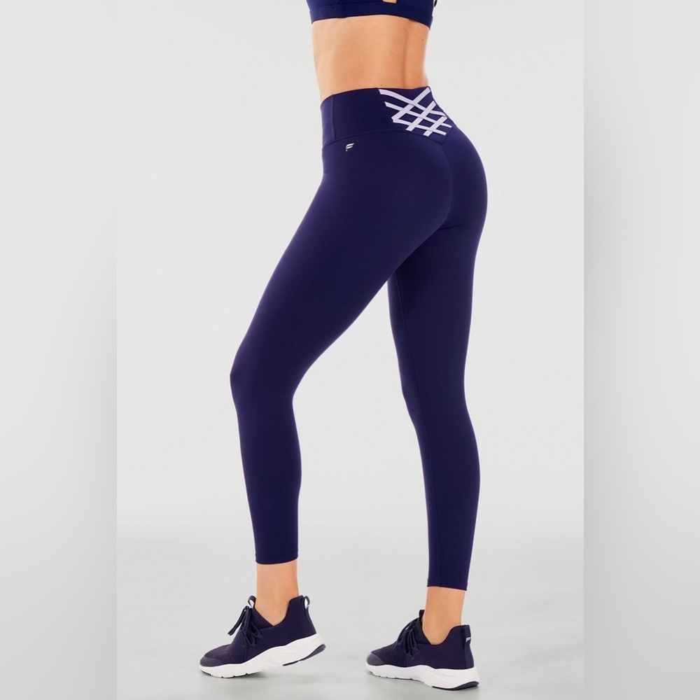 Fabletics Boost Powerhold High-Waisted 7/8 Blue Violet Leggings